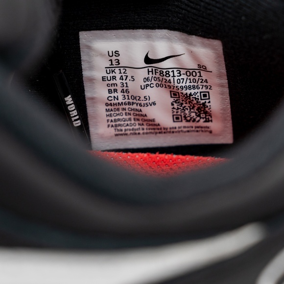 Size 13 - Nike Supreme x Air Max 1 \'87 SP Black White HF8813 001